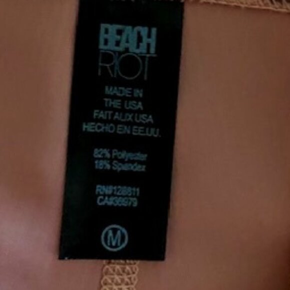 Beach Riot Pink Brown Spot Bike Shorts Medium - Picture 4 of 4